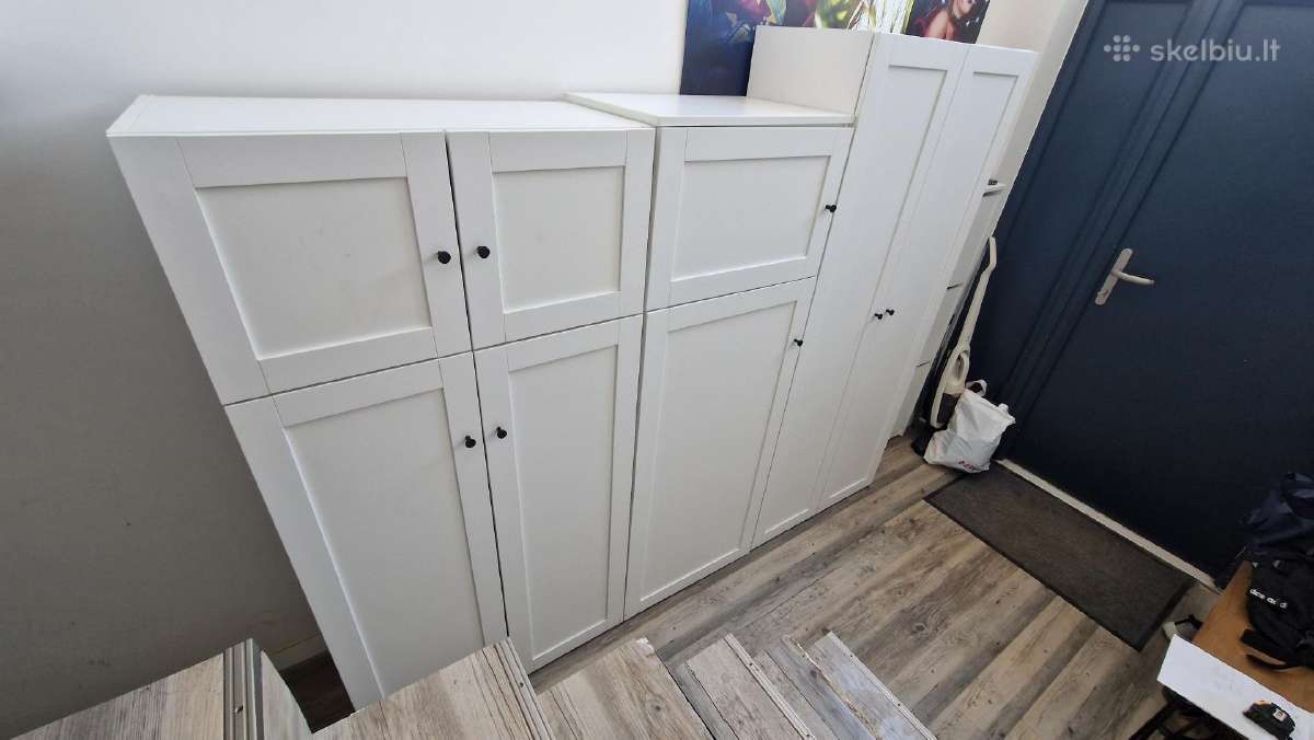 Trys, baltos spintos (Ikea gamintojo)