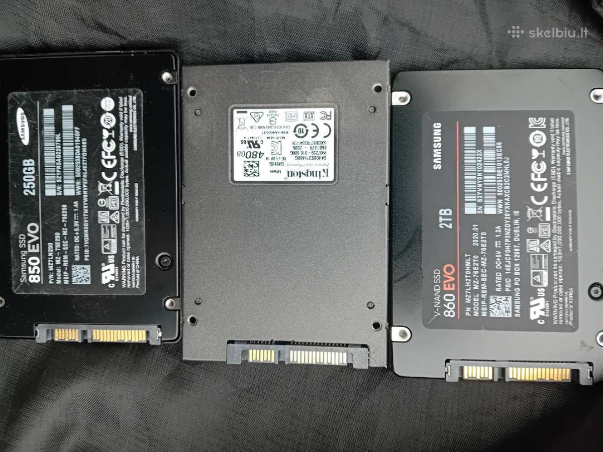 SSD 2tb, 480gb, 250gb