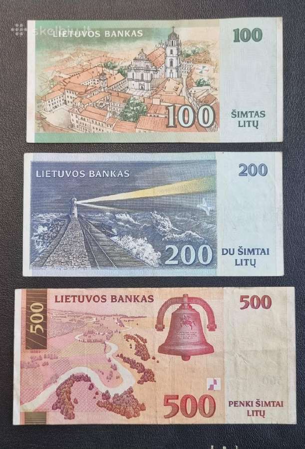 Lietuvisku visu banknotu rinkinys - visi nominalai - nuotraukos Nr. 3