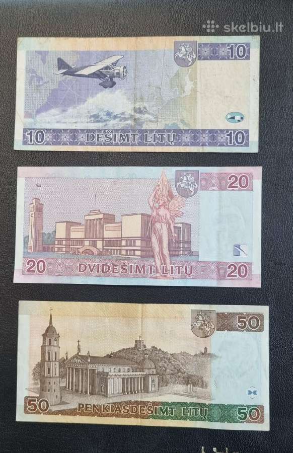 Lietuvisku visu banknotu rinkinys - visi nominalai - nuotraukos Nr. 5