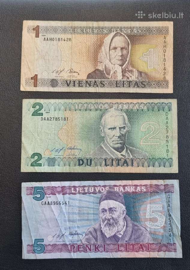 Lietuvisku visu banknotu rinkinys - visi nominalai - nuotraukos Nr. 6