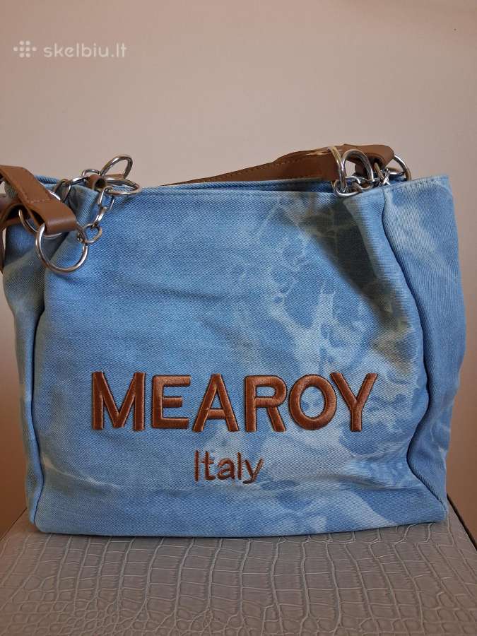 Mearoy Italy džinsinė talpi rankinė/krepšys