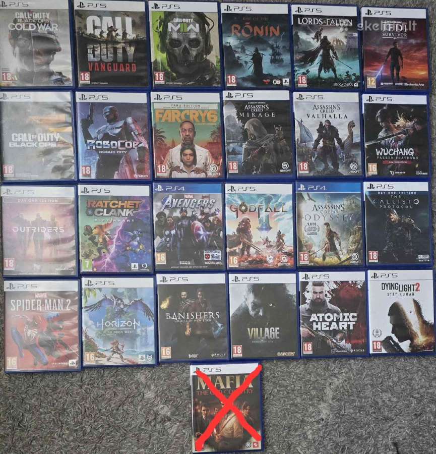 Parduodu Ps5 žaidimus visiems žaidimams - 5€.
