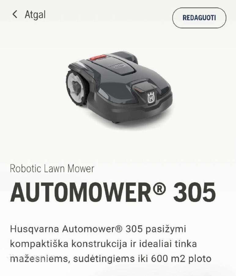 Husqvarna Automover 305 - nuotraukos Nr. 3