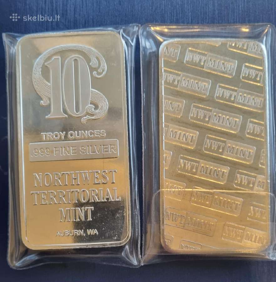 Parduodu investicinio sidabro luitelius 10 oz 999