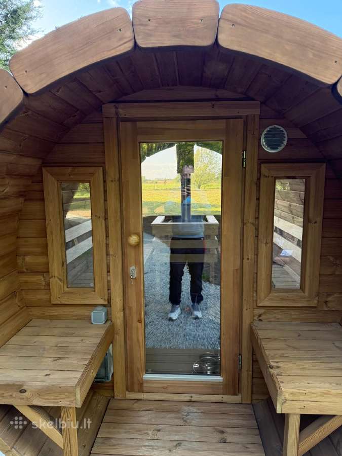 Apvali Lauko pirtis kubilas sauna bačka 3m ilgio - nuotraukos Nr. 8