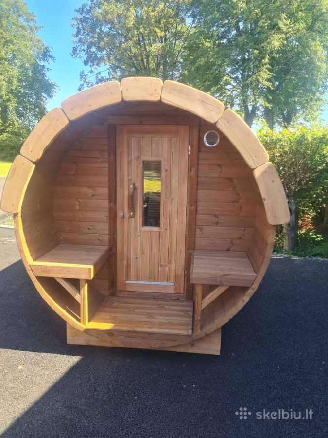 Apvali Lauko pirtis kubilas sauna bačka 3m ilgio - nuotraukos Nr. 10