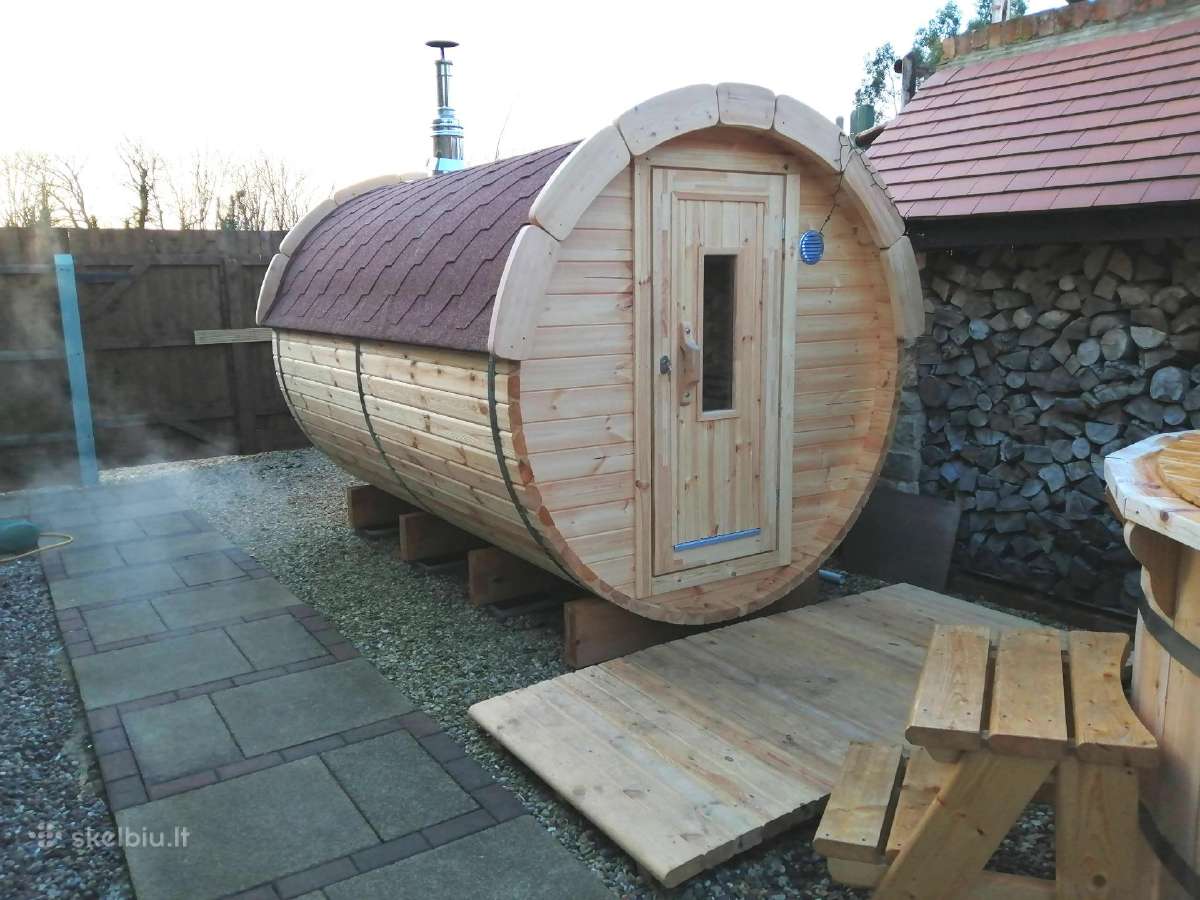 Apvali Lauko pirtis kubilas sauna bačka 3m ilgio - nuotraukos Nr. 11