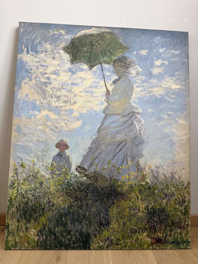 Foto drobė Monet “Moteris su skėčiu