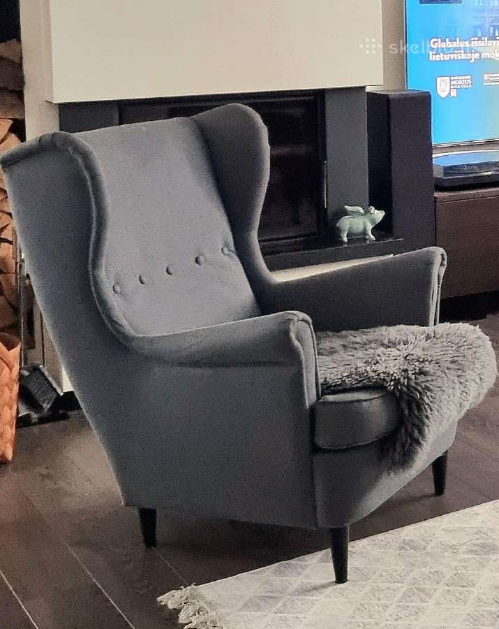 Fotelis Ikea Strandmonfotelis, Nordvalla tamsiai - nuotraukos Nr. 2