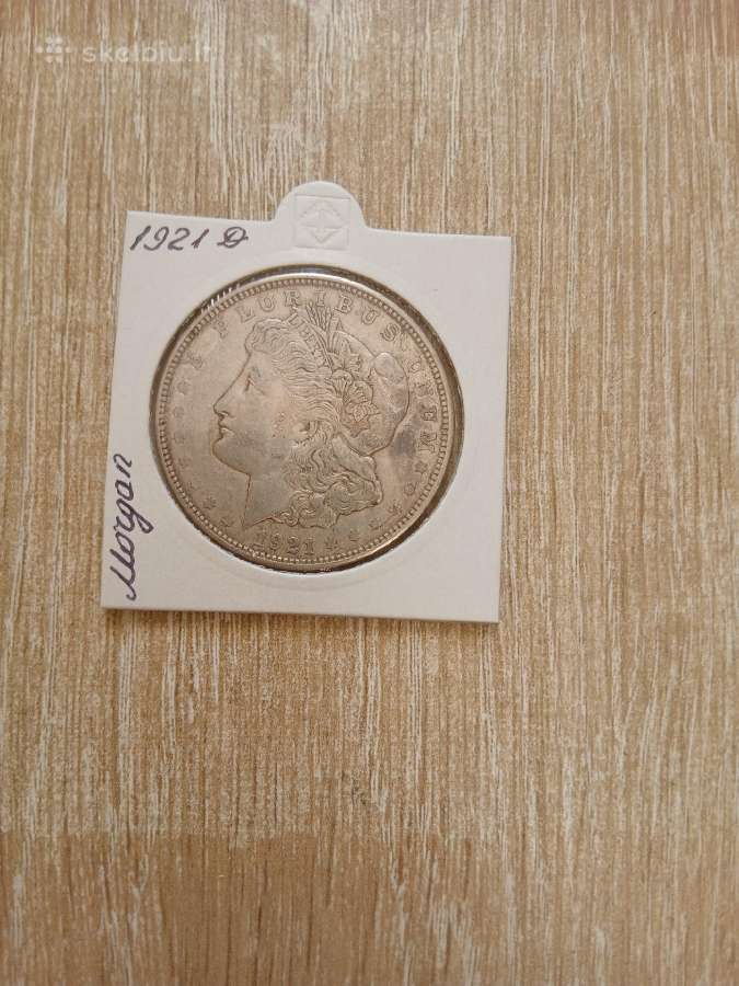 JAV 1921 D Morgano Doleris