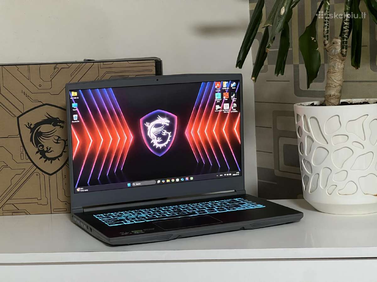 Parduodamas Msi Thin su Rtx 3050, Ryzen 5, Ddr5.