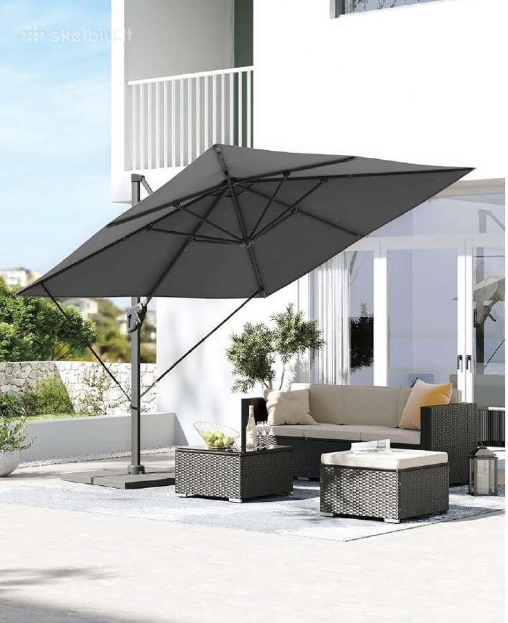 Konsolinis skėtis 290x290, šoninis sodo skėtis