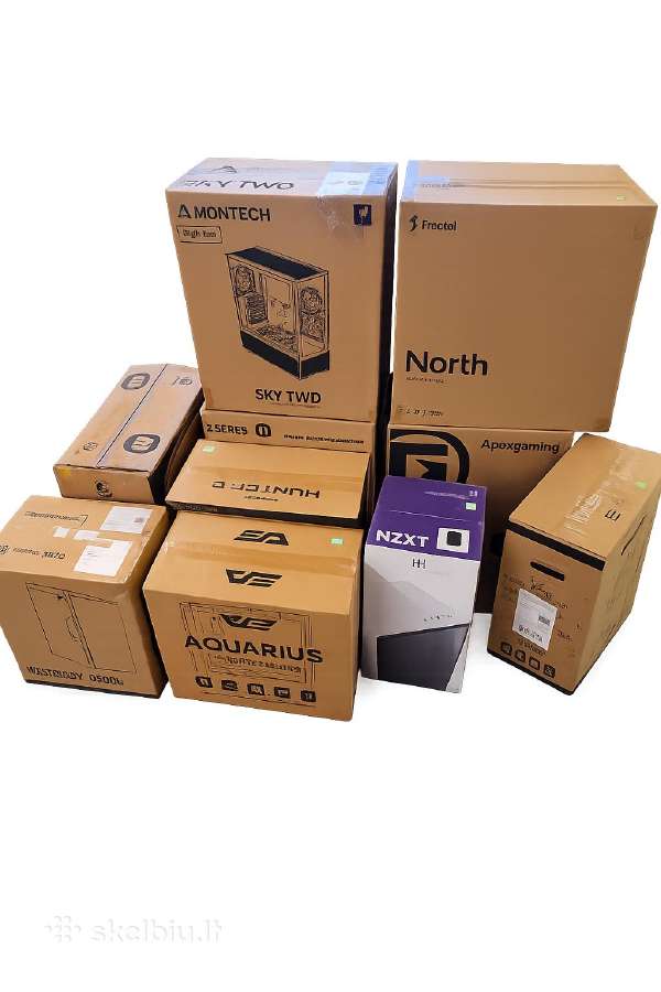 Kompiuterių korpusai (Fractal, Nzxt, Montech.)