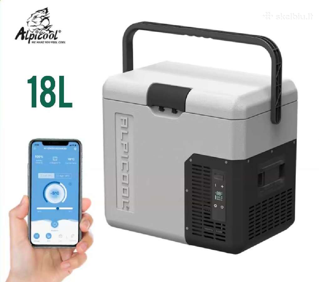 Alpicool su Bluetooth, ličio baterija ir Usb 18ltr