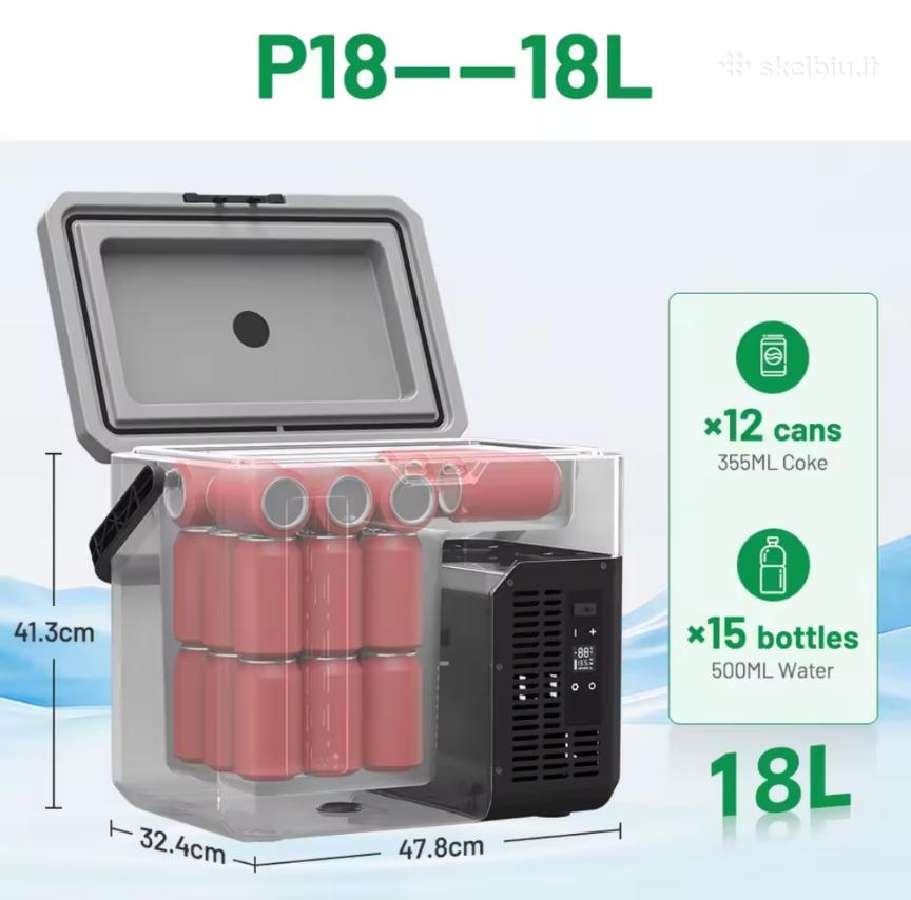 Alpicool su Bluetooth, ličio baterija ir Usb 18ltr - nuotraukos Nr. 11
