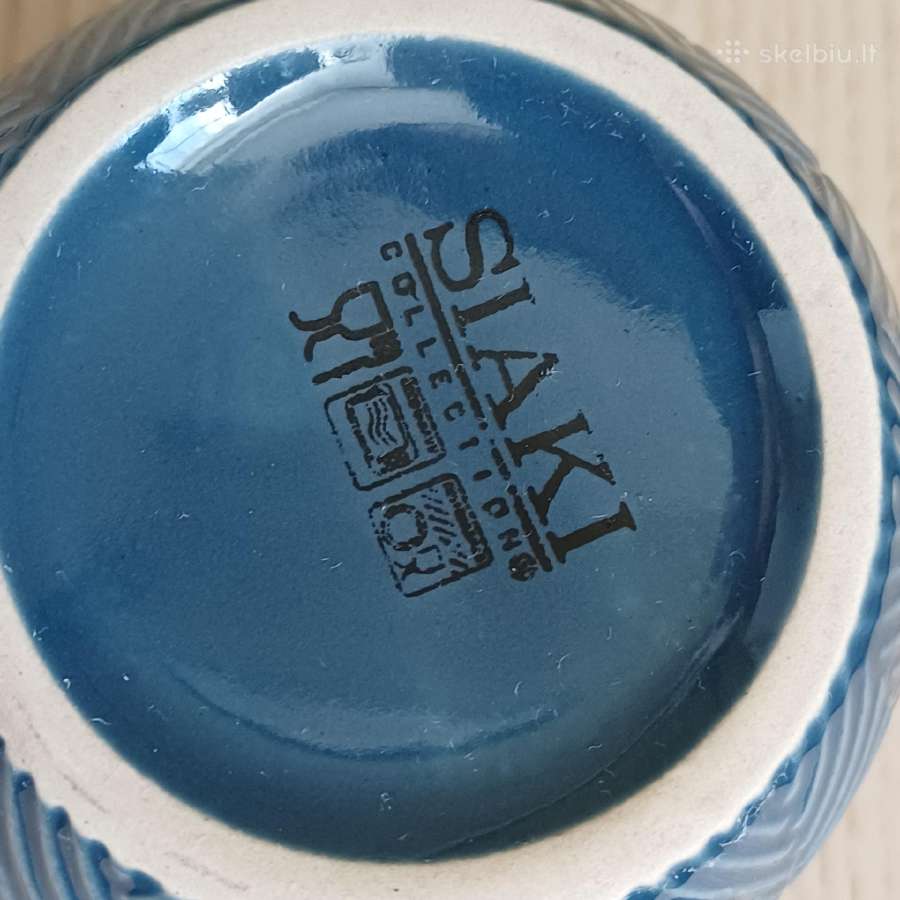 Mėlyni keraminiai puodeliai (komplektas 2 vnt.) - nuotraukos Nr. 5