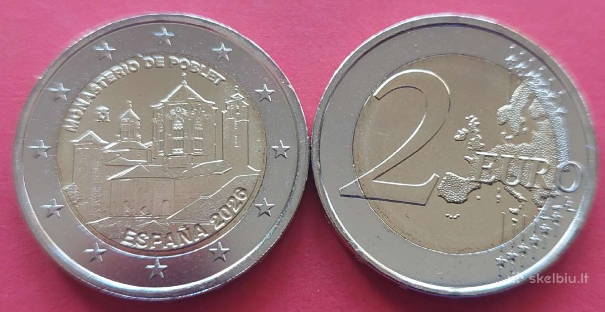 Ispanija 2026m.2 € Pobleto vienuolynas Unc
