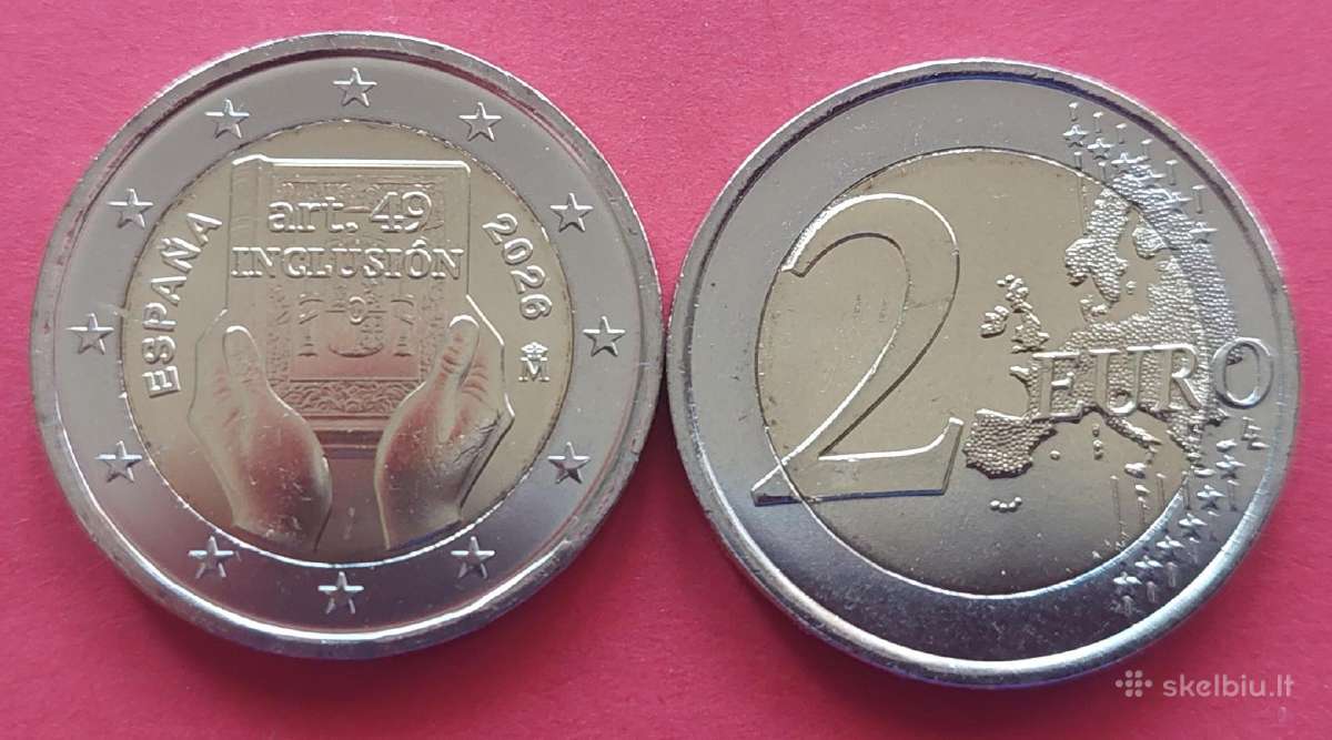Progines 2€ monetos Ispanijos Unc - nuotraukos Nr. 3