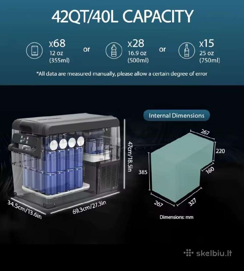Alpicool Ncf series 30/40/50 L Bluetooth 12/24/220 - nuotraukos Nr. 3