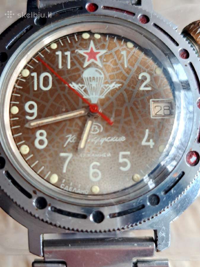Tarybinis mechaninis laikrodis vostok komandirskie