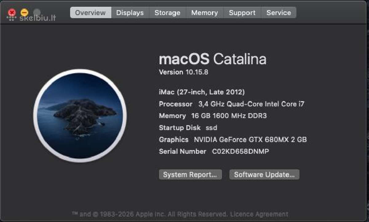 Apple iMac 27' Late 2012 i7/16gb/1tb HDD/128gb SSD - nuotraukos Nr. 7