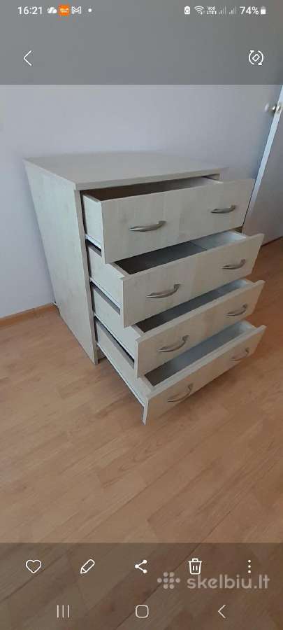Komoda plotis 65 aukštis 80 gylis 54