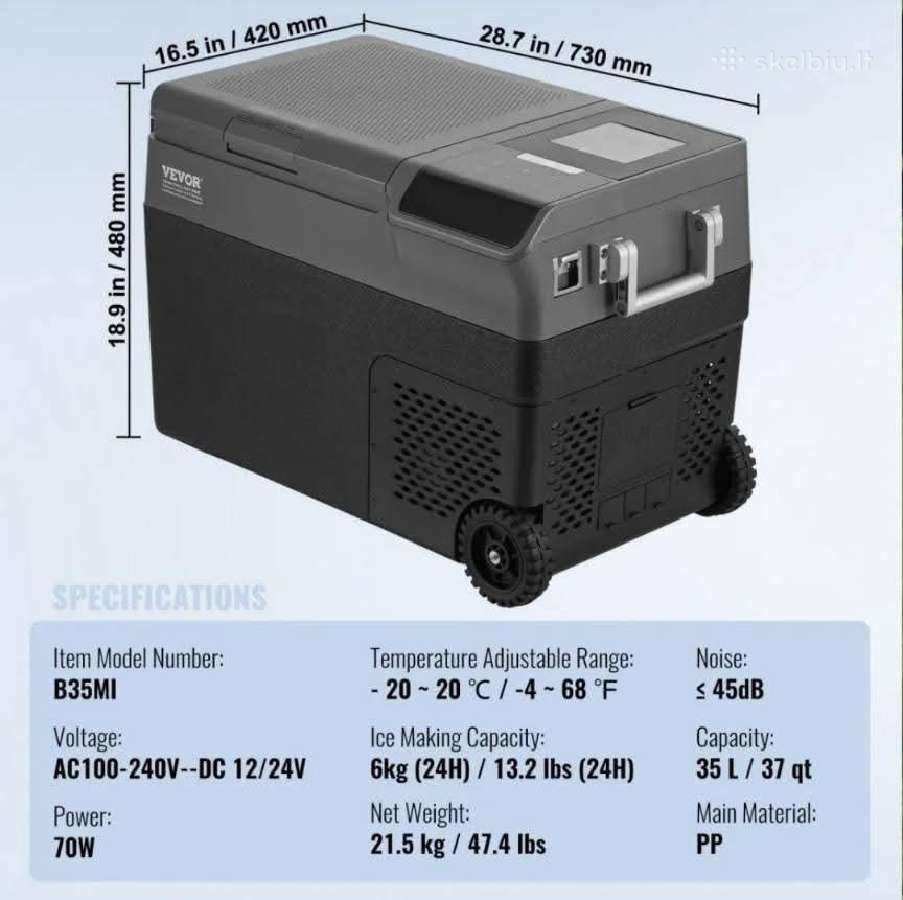 Vevor 35ltr su ledukų generatoriumį 12/24/220v - nuotraukos Nr. 15