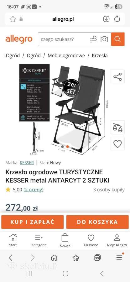 Lauko kėdės - nuotraukos Nr. 2