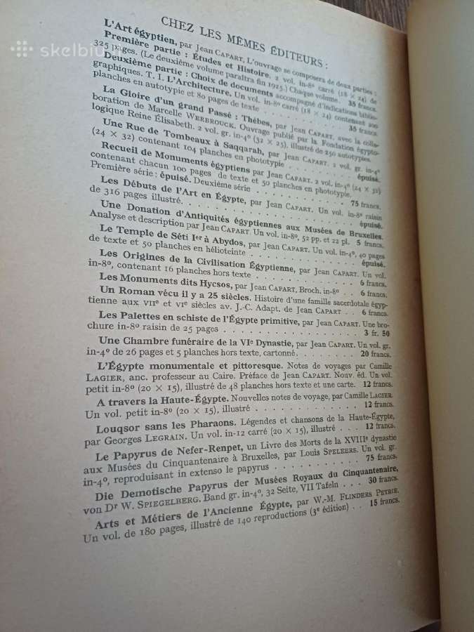Parduodu knyga,lart egyptien,1924m - nuotraukos Nr. 8