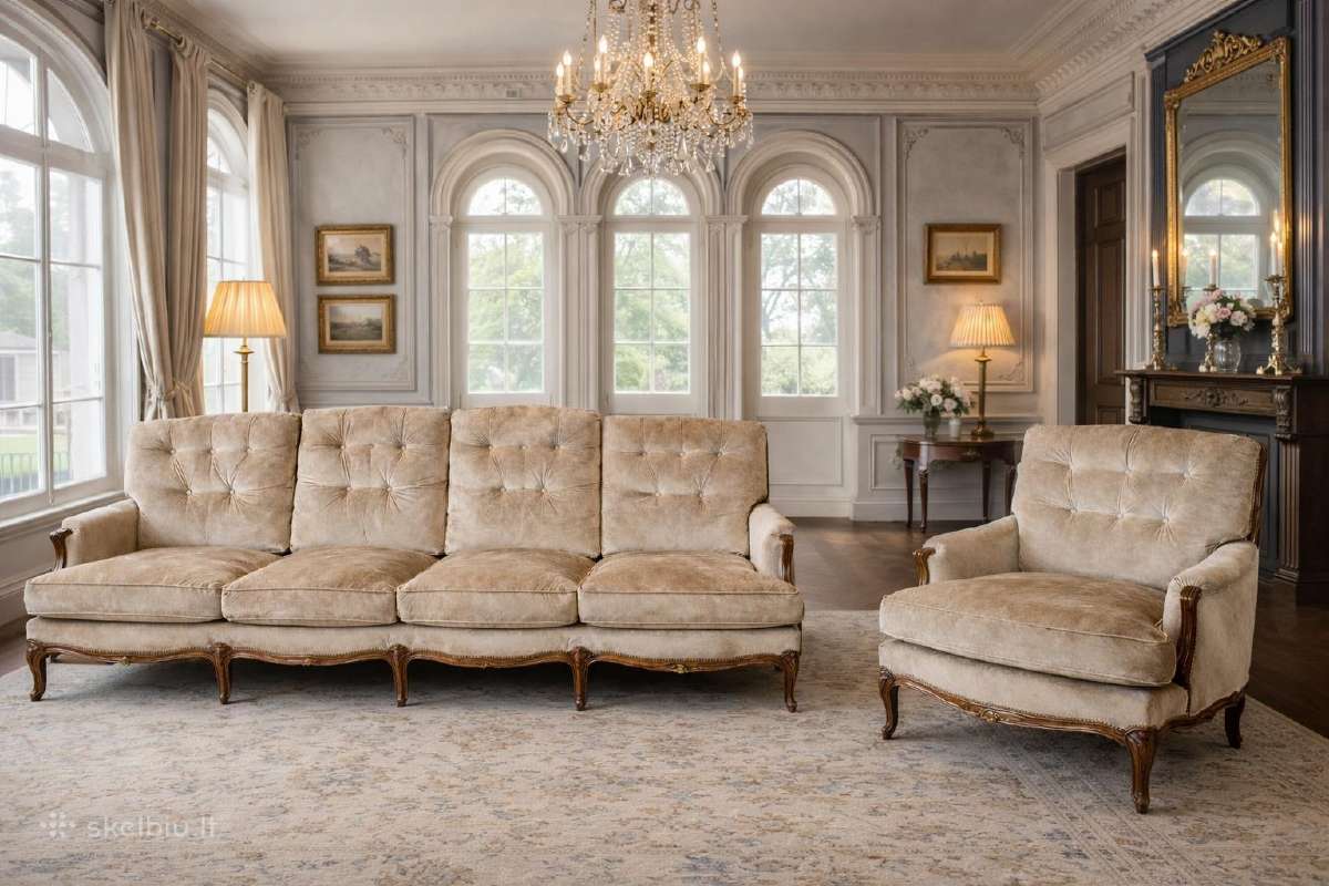Louis XV stiliaus komplektas - nuotraukos Nr. 9