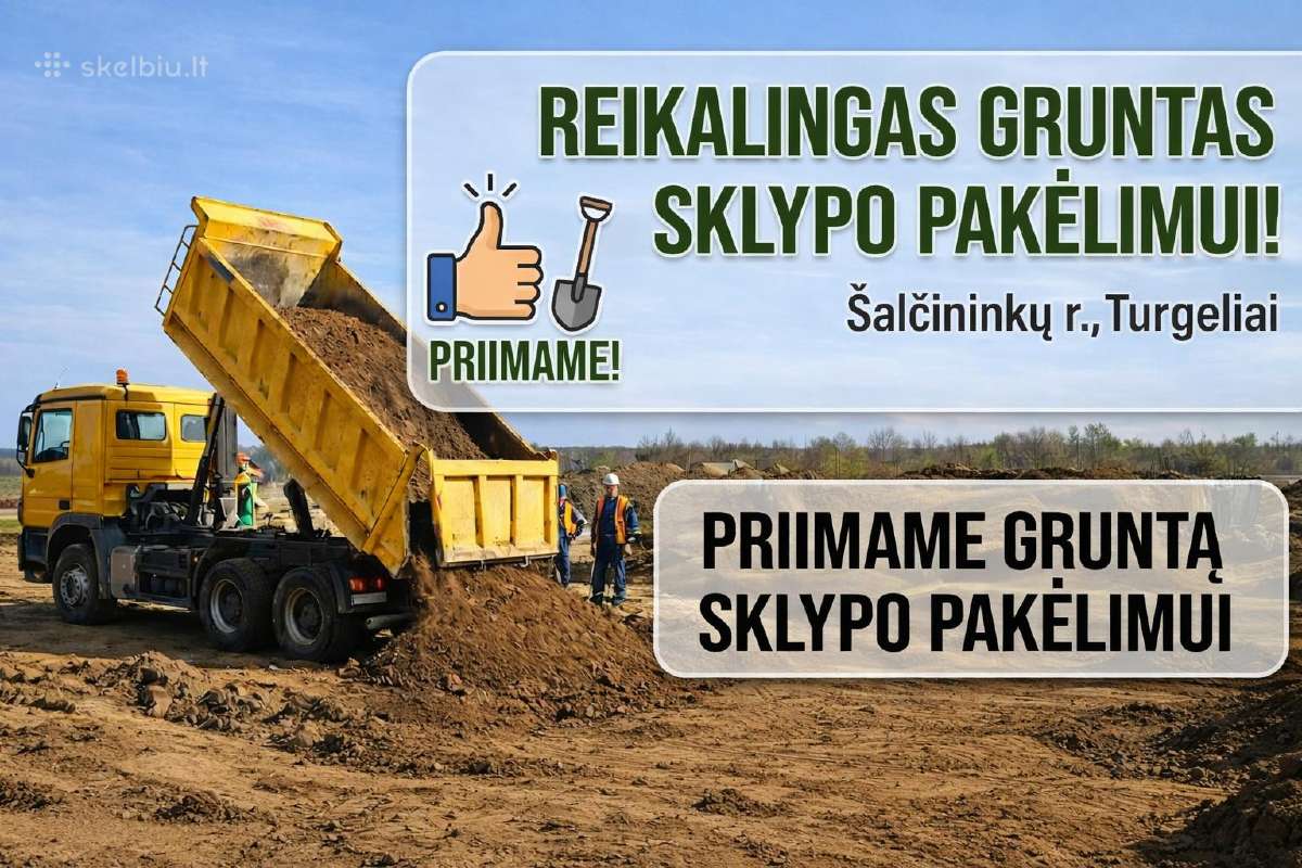 Gruntas sklypo pakėlimui
