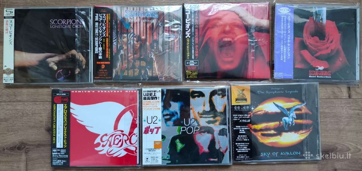 Scorpions, Aerosmith, U2,uli Jon Roth Japoniški CD