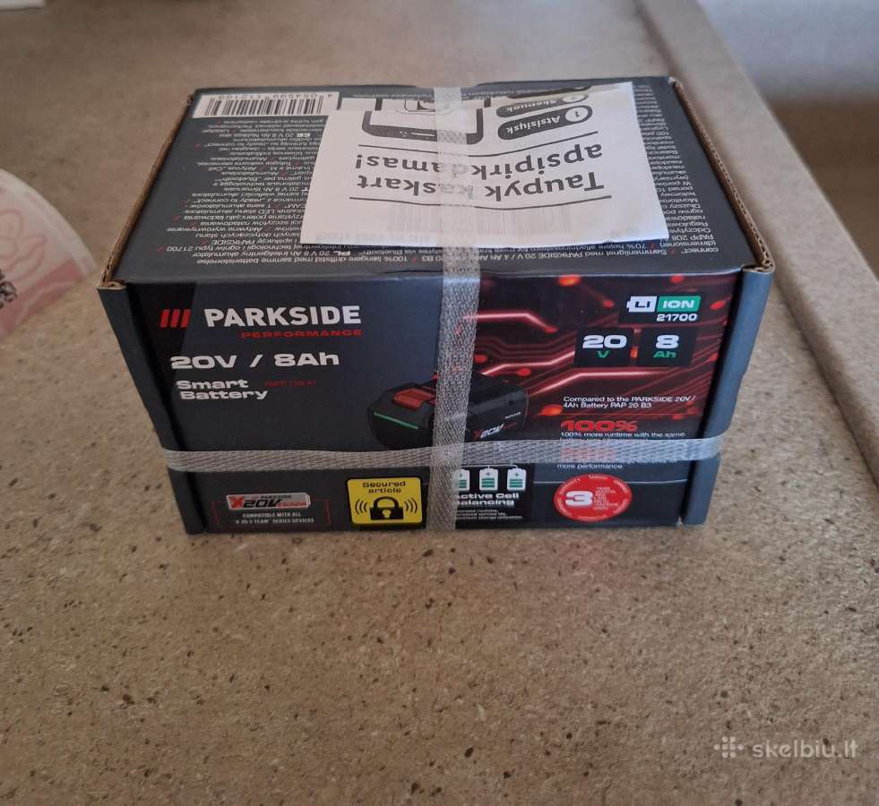 20v 12ah4ah arba 8ah išmani parkside baterija lidl