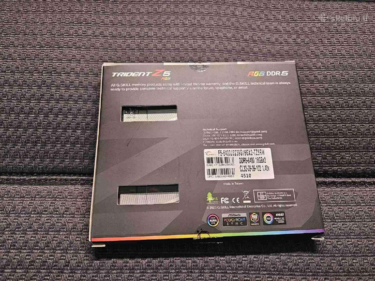 G.skill Trident Z5 Rgb Ddr5 32gb 2x16gb 6400mhz Cl - nuotraukos Nr. 2
