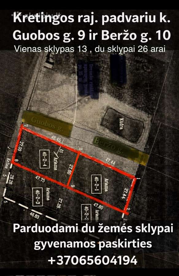 Parduodami 4 sklypai Kretingos raj. Padvariai - nuotraukos Nr. 6