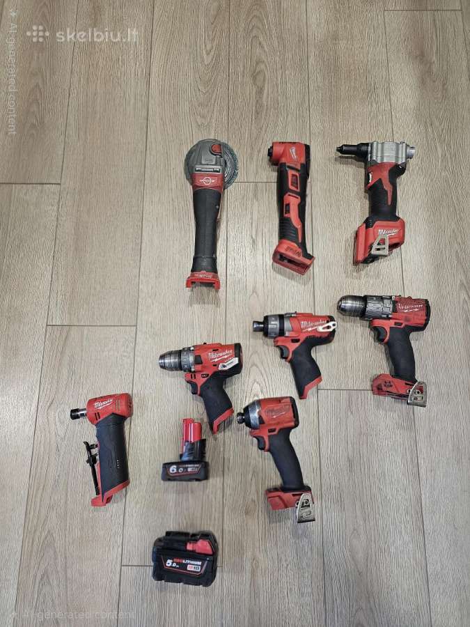 Milwaukee naudoti įrankiai brushless