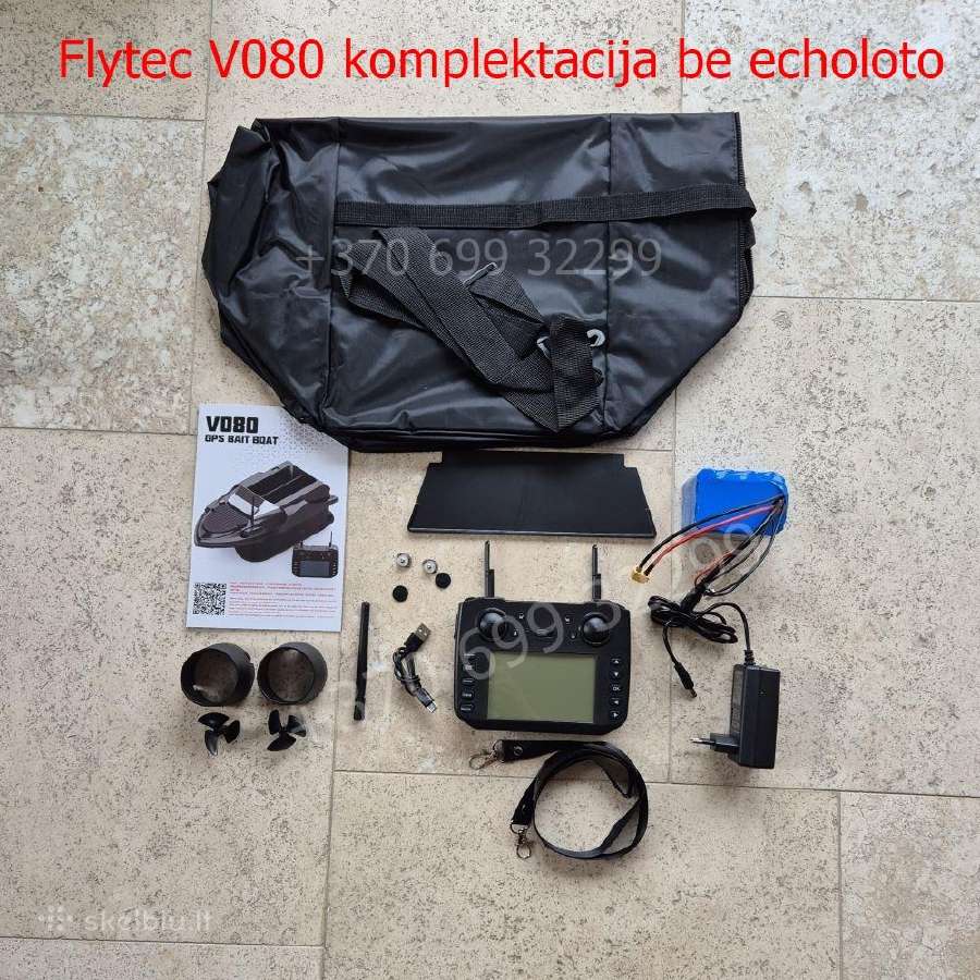 Flytec V080 laivelis su GPS, Echolotas ir tašė - nuotraukos Nr. 3