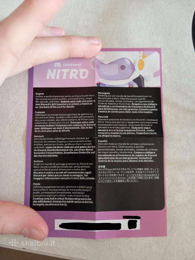Discord Nitro vienam menesiui promo kodas