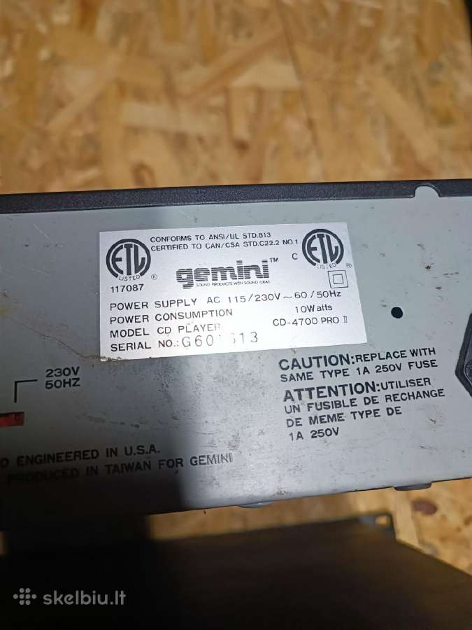 Gemini CD-4700 Pro II CD grotuvai. - nuotraukos Nr. 3