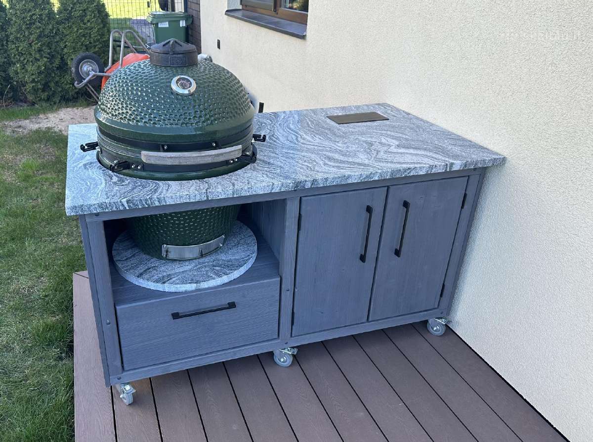 Kamado stalas iš degintos medienos, Kamado griliai - nuotraukos Nr. 5