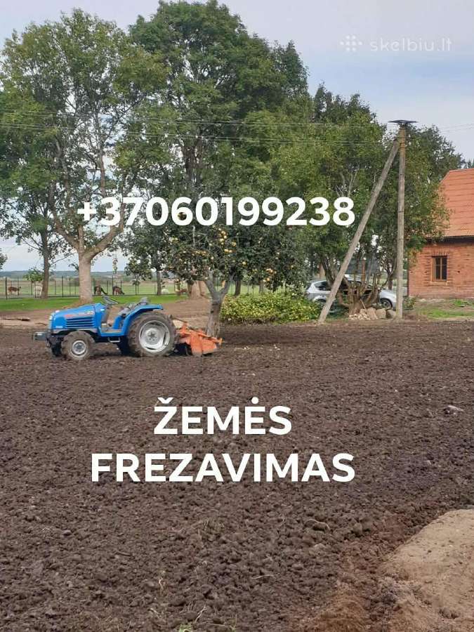 Medžių genėjimas.žemės frezavimas. Klaipedos.r