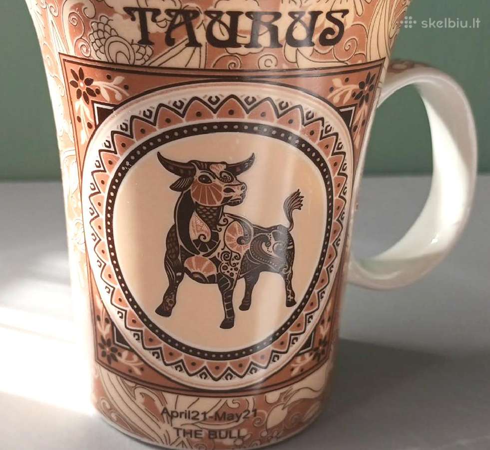 Puodelis Taurus, Jaučio zodiako ženklas, 300ml - nuotraukos Nr. 2