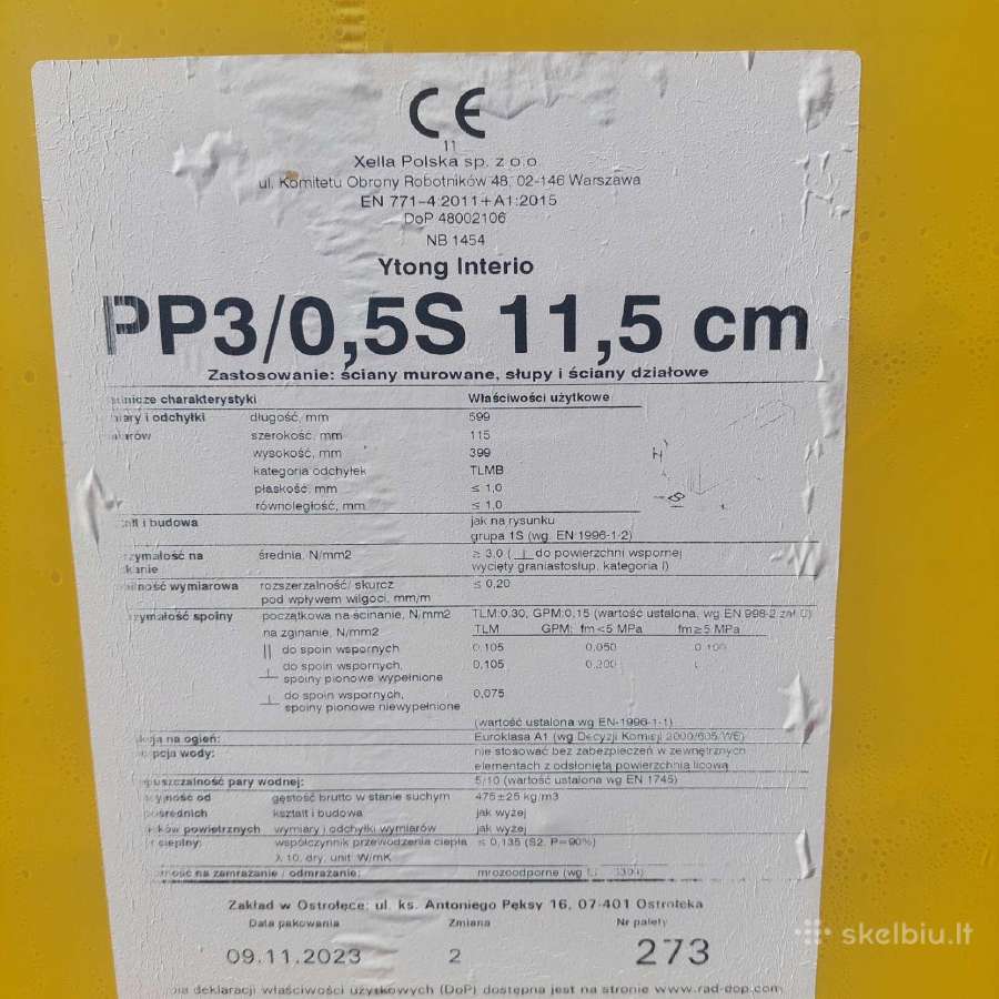 Ytong interio 11.5* 40* 60