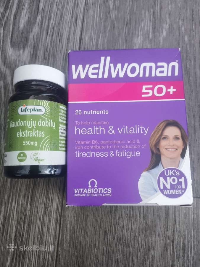 Wellwoman 50+ ir raudonųjų dobilų ekstraktas