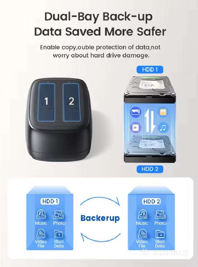 Orico išorinį diskų dėklą (docking station) - nuotraukos Nr. 2