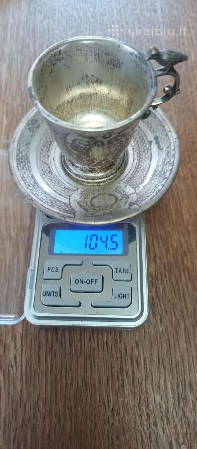 Sidabrinis kavos puodelis minerva - nuotraukos Nr. 3