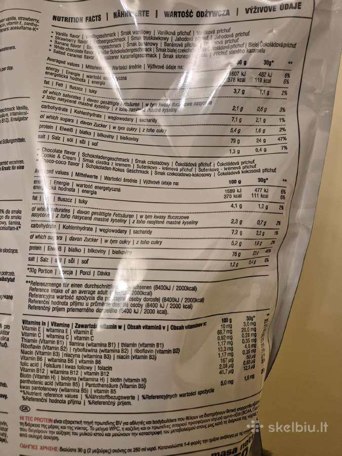 Baltymai Proteinas Hitec Nutrition 2.25 kg - nuotraukos Nr. 2