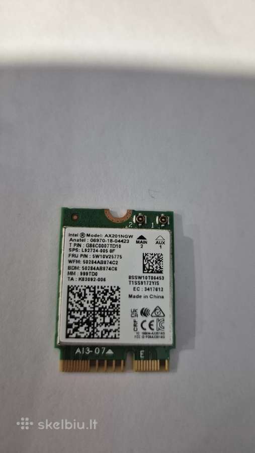 WiFi bluetooth plokštė Ax201