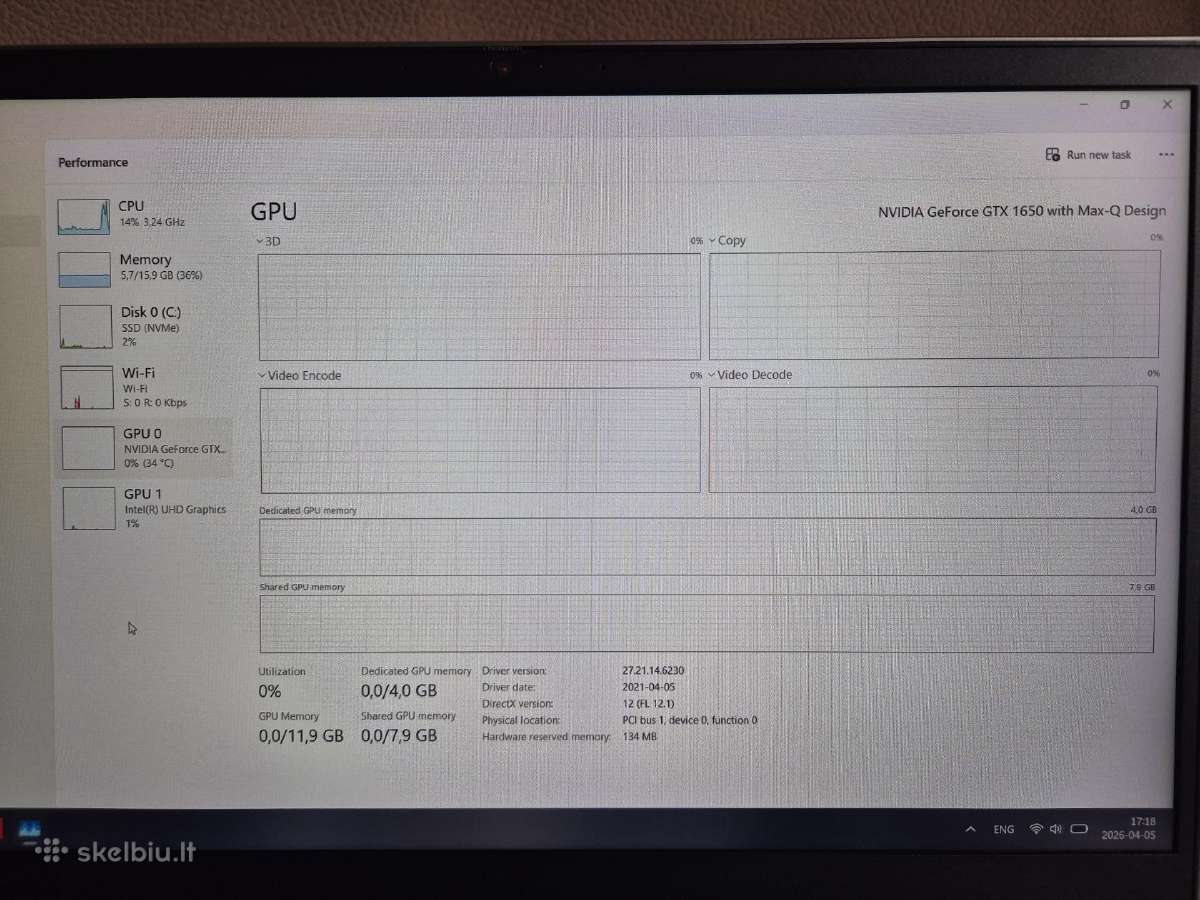 Thinkbook i5-10300h/gtx1650 - nuotraukos Nr. 11